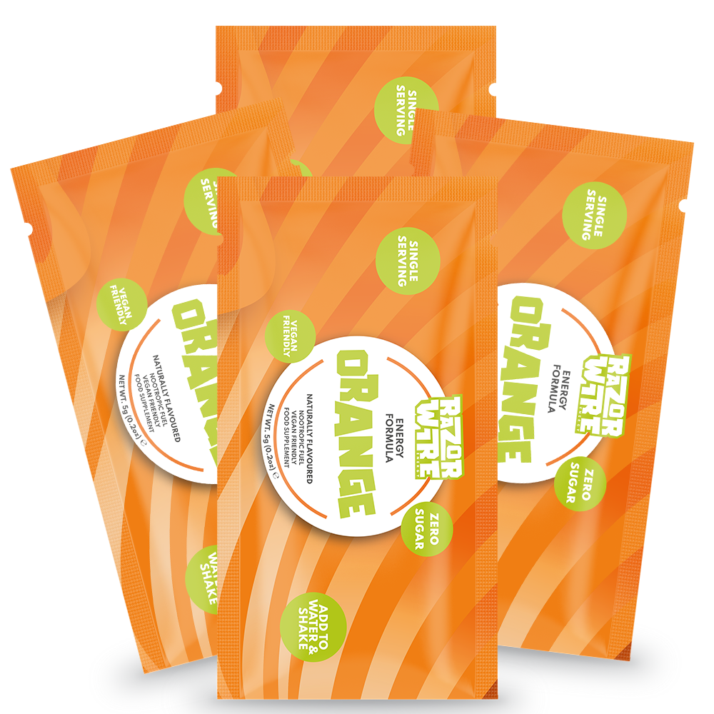 ORANGE FLAVOUR GAMING FUEL 40 FUEL STICKS BBE:04/2025