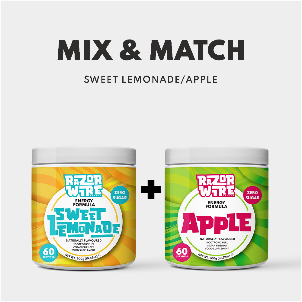 Apple and Sweet Lemonade Naturally Flavoured Energy Drink Formula - Gaming Energy Drink