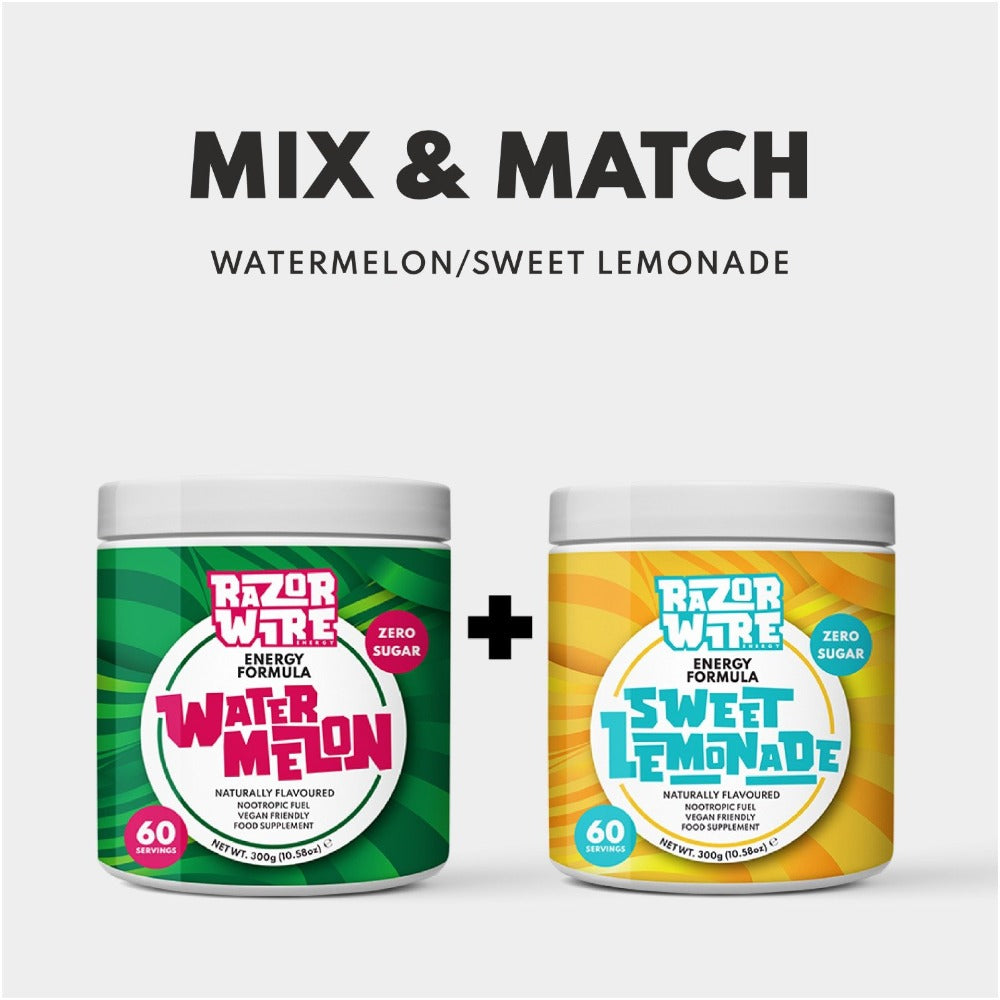 Sweet Lemonade and WatermelonNaturally Flavoured Energy Drink Formula - Gaming Energy Drink