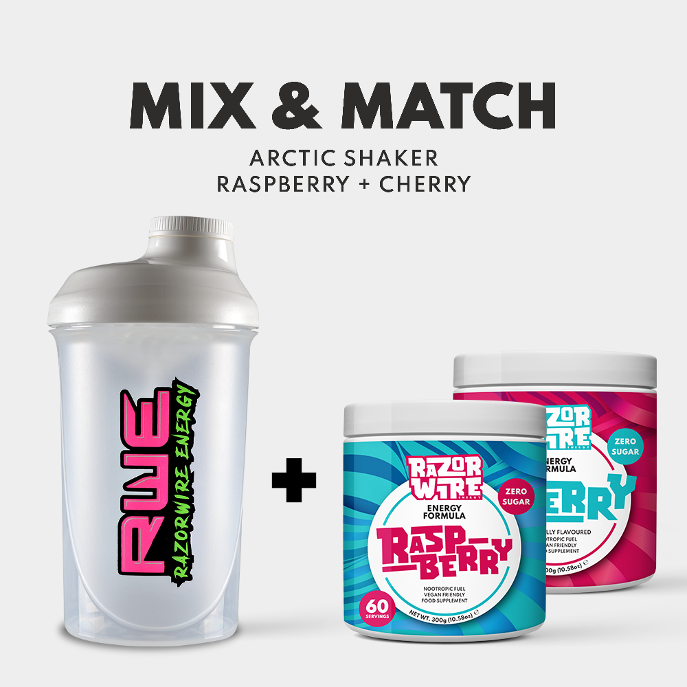 Arctic Shaker Cherry and Raspberry Naturally Flavoured Energy Drink Formula - Gaming Energy Drink
