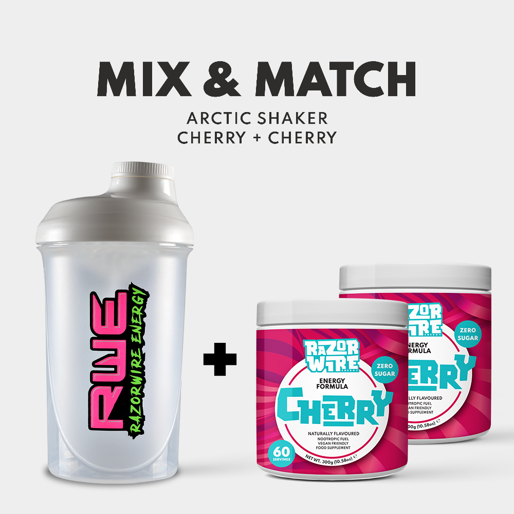 Arctic Shaker Cherry Naturally Flavoured Energy Drink Formula - Gaming Energy Drink